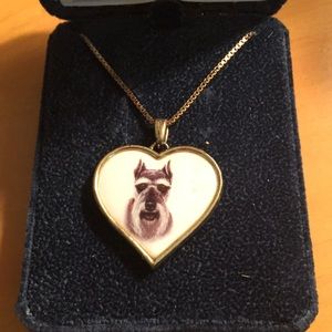Gold Schnauzer necklace